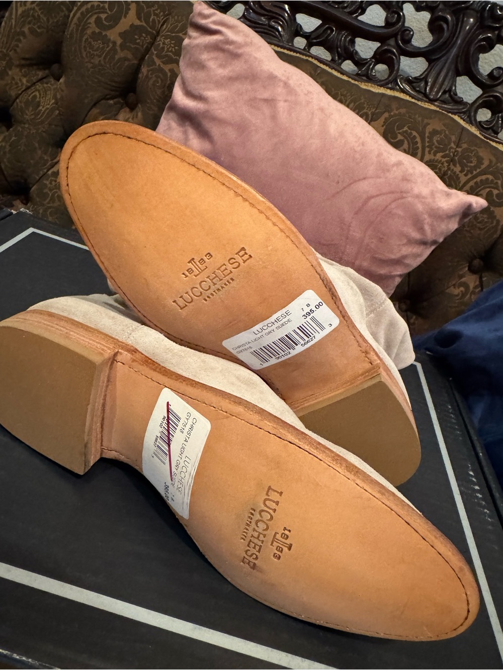 Lucchese CHRISTA LIGHT GRY SUEDE - Picture 7 of 10